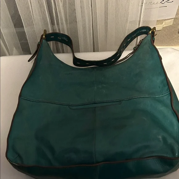 Teal Hobo Leather Women's Bag - Picture 2 of 11
